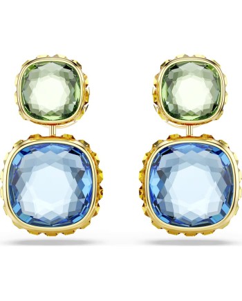 Boucles d'oreilles Swarovski Chroma Drop 5692492 taille coussin, plaqué or
