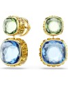 Boucles d'oreilles Swarovski Chroma Drop 5692492 taille coussin, plaqué or