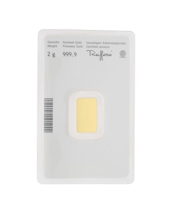 Lingot d'or 999,9 pièce d'or fin Autriche GB-AU-M-2g