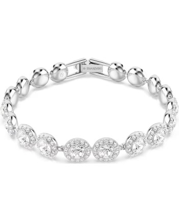 Swarovski 5682279 bracelet Una, coupe ronde, blanc, plaqué rhodium