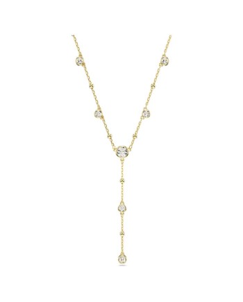 Collier Swarovski Y Imber 5684510 coupe ronde, motif dispersé, blanc, or
