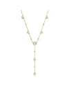 Collier Swarovski Y Imber 5684510 coupe ronde, motif dispersé, blanc, or