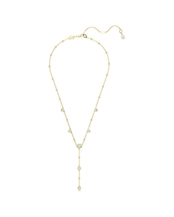 Collier Swarovski Y Imber 5684510 coupe ronde, motif dispersé, blanc, or