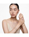 Collier Swarovski Y Imber 5684510 coupe ronde, motif dispersé, blanc, or