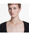 Collier Swarovski Y Imber 5684510 coupe ronde, motif dispersé, blanc, or
