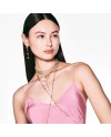 Collier Swarovski Y Imber 5684510 coupe ronde, motif dispersé, blanc, or