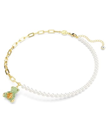 Swarovski Collier Teddy 5669162 Ours, Vert, Multicolore, Couche en Alliage Doré