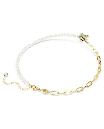 Swarovski Collier Teddy 5669162 Ours, Vert, Multicolore, Couche en Alliage Doré