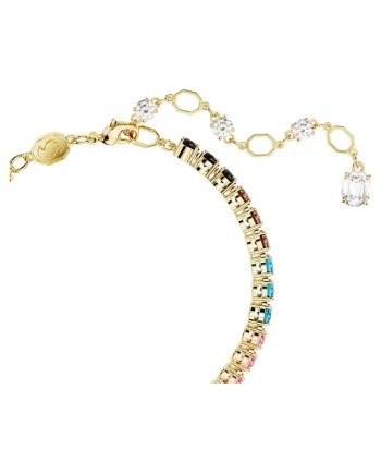Swarovski 5685691 Bracelet Matrix Round Cut, multicolore, plaqué or