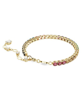 Swarovski 5685691 Bracelet Matrix Round Cut, multicolore, plaqué or