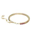Swarovski 5685691 Bracelet Matrix Round Cut, multicolore, plaqué or