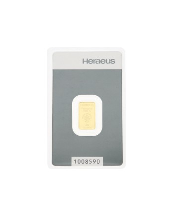 Lingot d'or Argor-Heraeus 2 grammes frappé or fin 999,9 2022-GB-15-2g