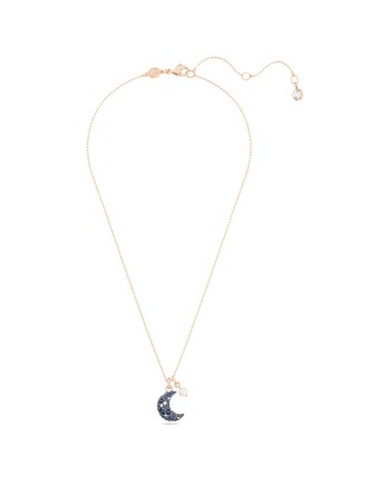 Swarovski Collier 5671585 Luna Pendentif Lune, Multicolore, Alliage Or Rose