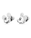 Swarovski Disney Mickey Mouse boucles d'oreilles clous 5668781 Blanc, plaqué rhodium