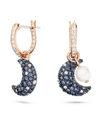 Boucles d'oreilles Swarovski 5671569 Luna Boucles d'oreilles pendantes design asymétrique, Lune, Meh