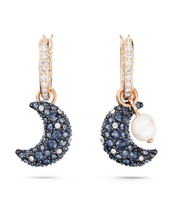 Boucles d'oreilles Swarovski 5671569 Luna Boucles d'oreilles pendantes design asymétrique, Lune, Meh