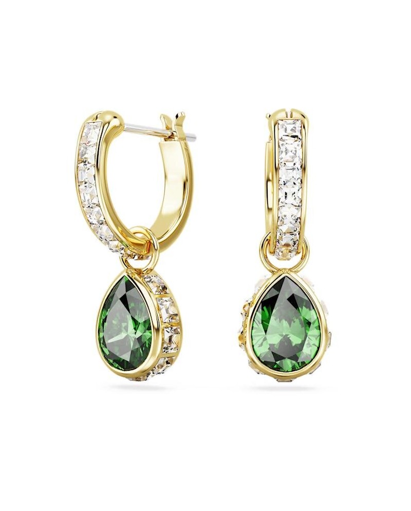Boucles d'oreilles pendantes Swarovski Stilla 5662922 coupe tropicale, vert, alliage doré chic