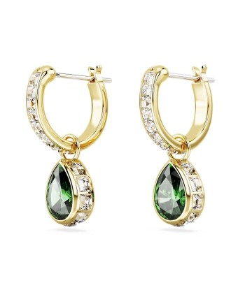 Boucles d'oreilles pendantes Swarovski Stilla 5662922 coupe tropicale, vert, alliage doré chic