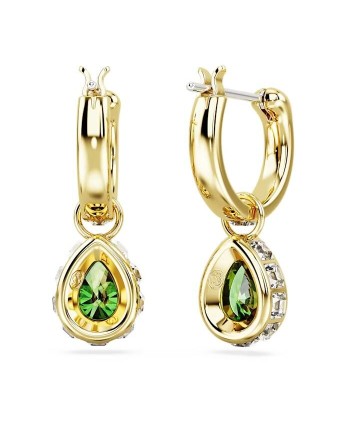 Boucles d'oreilles pendantes Swarovski Stilla 5662922 coupe tropicale, vert, alliage doré chic