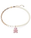 Collier Swarovski Teddy 5669166 ours, rose, couche en alliage or rose