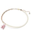 Collier Swarovski Teddy 5669166 ours, rose, couche en alliage or rose