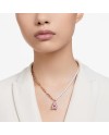 Collier Swarovski Teddy 5669166 ours, rose, couche en alliage or rose