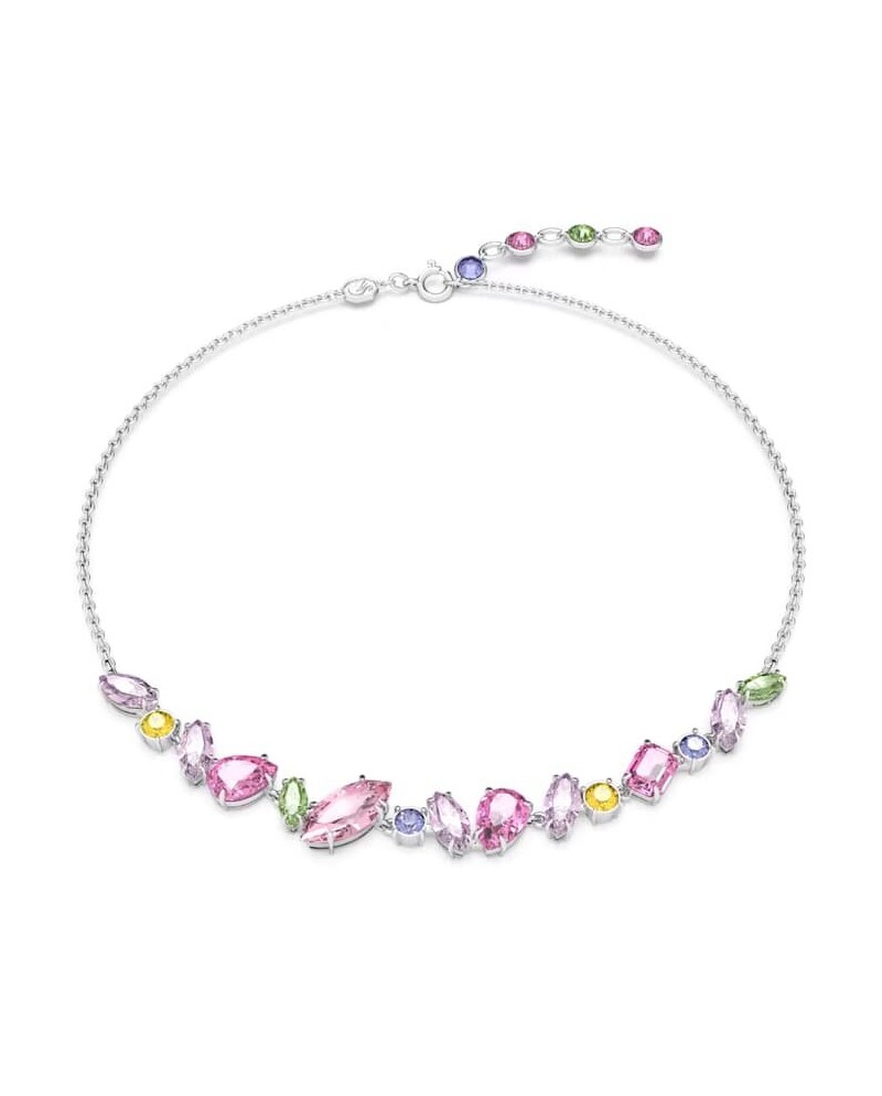 Collier Swarovski Gema 5658398 Diverses coupes, multicolore, plaqué rhodium