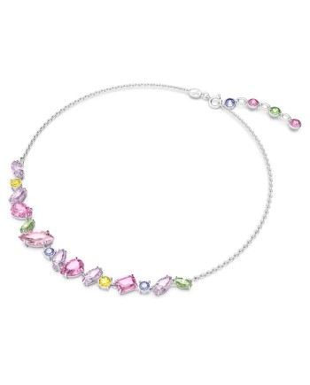 Collier Swarovski Gema 5658398 Diverses coupes, multicolore, plaqué rhodium