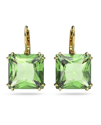 Boucles d'oreilles Swarovski Millenia Drop 5636564 Coquille en alliage d'or vert taille coussin