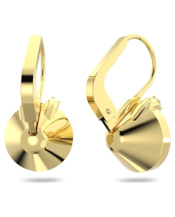Boucles d'oreilles pendantes Swarovski Bella V 5662093, coupe ronde, couleur or, alliage d'or