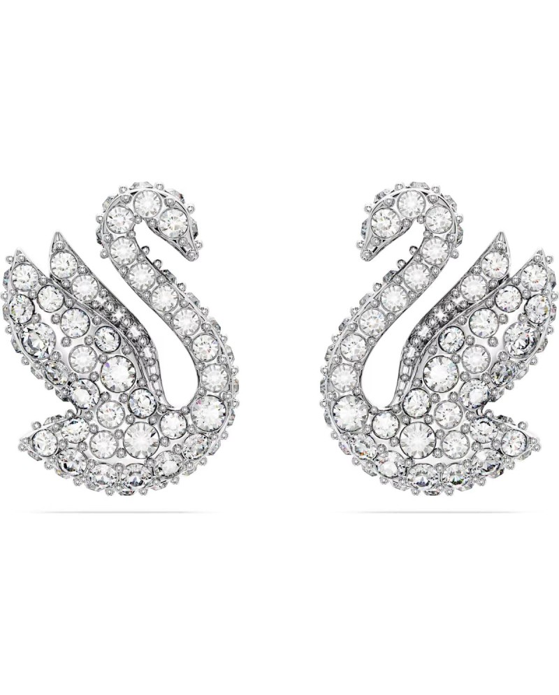 Swarovski Iconic Swan Boucles d'oreilles à tige 5647873 Cygne, blanc, plaqué rhodium