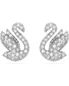 Swarovski Iconic Swan Boucles d'oreilles à tige 5647873 Cygne, blanc, plaqué rhodium