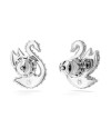 Swarovski Iconic Swan Boucles d'oreilles à tige 5647873 Cygne, blanc, plaqué rhodium