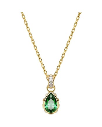 Collier Swarovski 5648751-5660038 Pendentif Stilla, taille larme, vert, or
