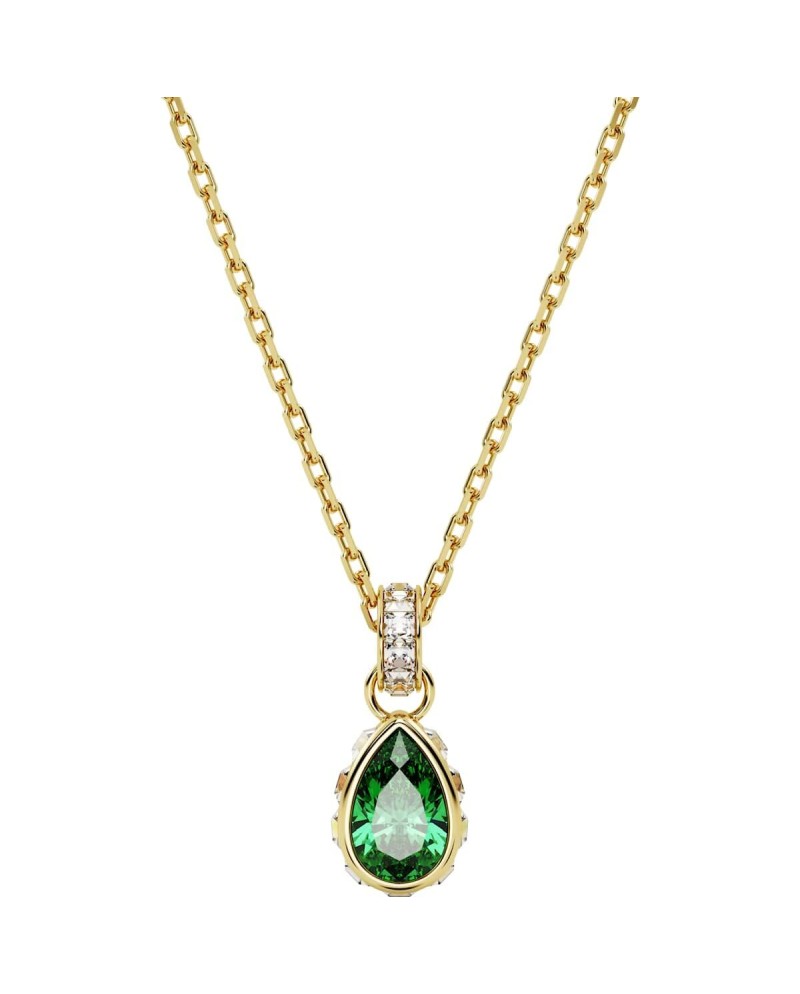 Collier Swarovski 5648751-5660038 Pendentif Stilla, taille larme, vert, or