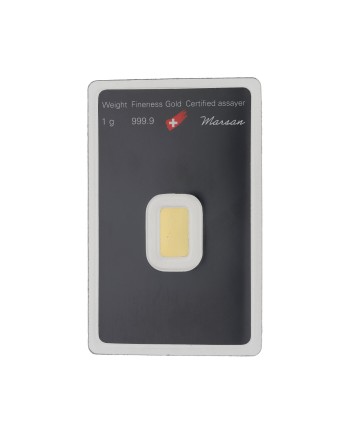 Lingot d'or 1g or fin 999,9 2022-GB-08-1g Argor-Heraeus