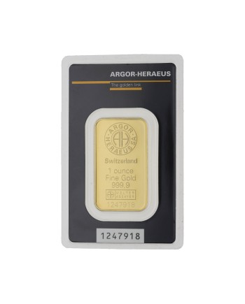 Lingot d'or 1oz d'or fin frappé 2022-GB-03-1oz Argor-Heraeus
