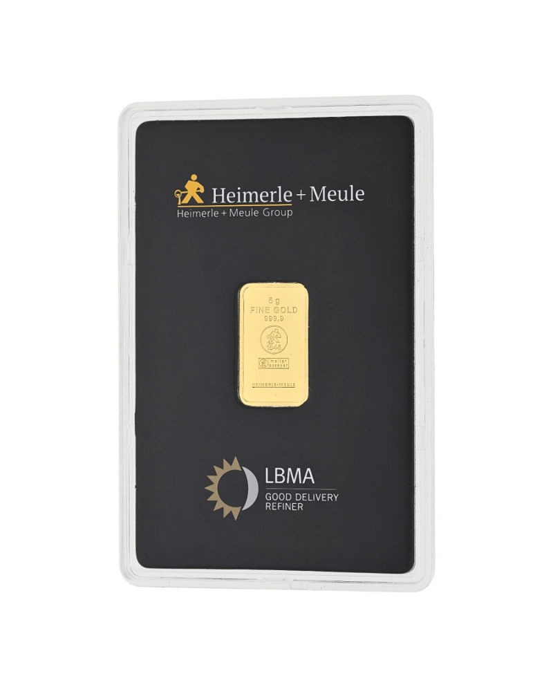 2021-GB-07 | Lingot d'or 5g d'or fin frappé 2021-GB-07 Heimerle + Meule