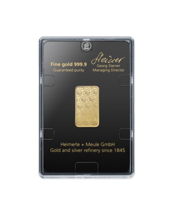 2025-FR-04 | Lingot d'or 10g d'or fin frappé 2025-GB-04 Heimerle + Meule